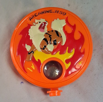Pokémon Arcanine #59 Orange Marble Case w/ 8 Character-Print Marbles 1999