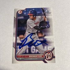 Brenner Cox Washington Nationals 2022 Bowman Draft 1st Bowman