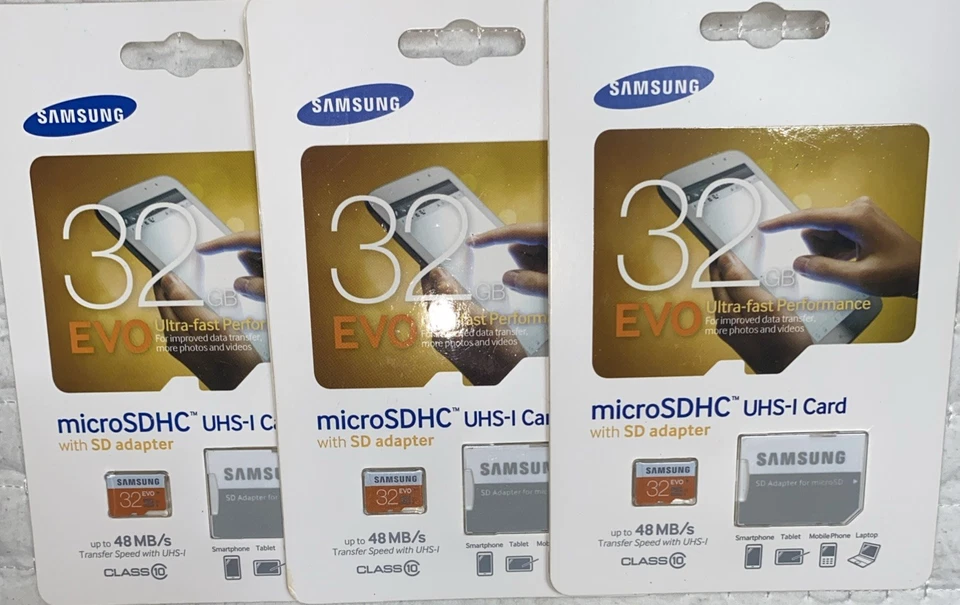 (3)Samsung EVO 64GB microSDXC micro SD SDXC UHS microSD for GALAXY S5 S7 S8 S9 - Image 2 of 4