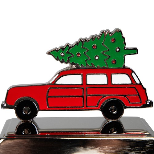 Northlight 5.25" Red Vintage Station Wagon Car Tree Christmas Stocking Holder - Picture 6 of 9