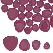 200g Pebble Ceramic Mosaic Tiles for Crafts Ceramic Tiles Pieces, Light Purple