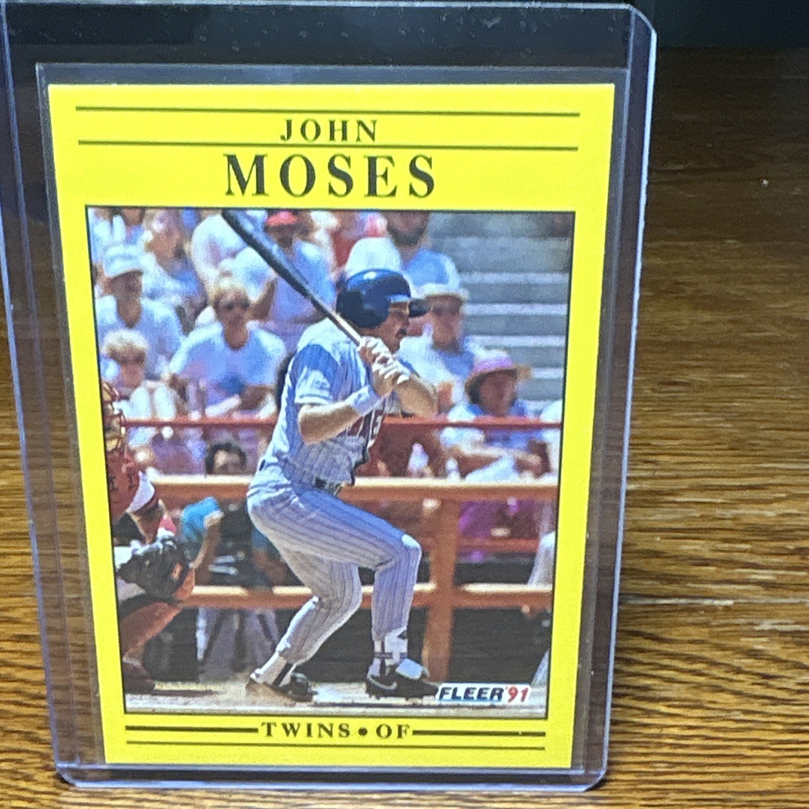 Fleer 1991 John Moses #619 Minnesota Twins Base Set Baseball Trading Card