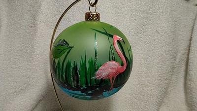 VTG ''DESTINATIONS TO REMEMBER'' FLORIDA Mouth Blown Glass Poland 4''