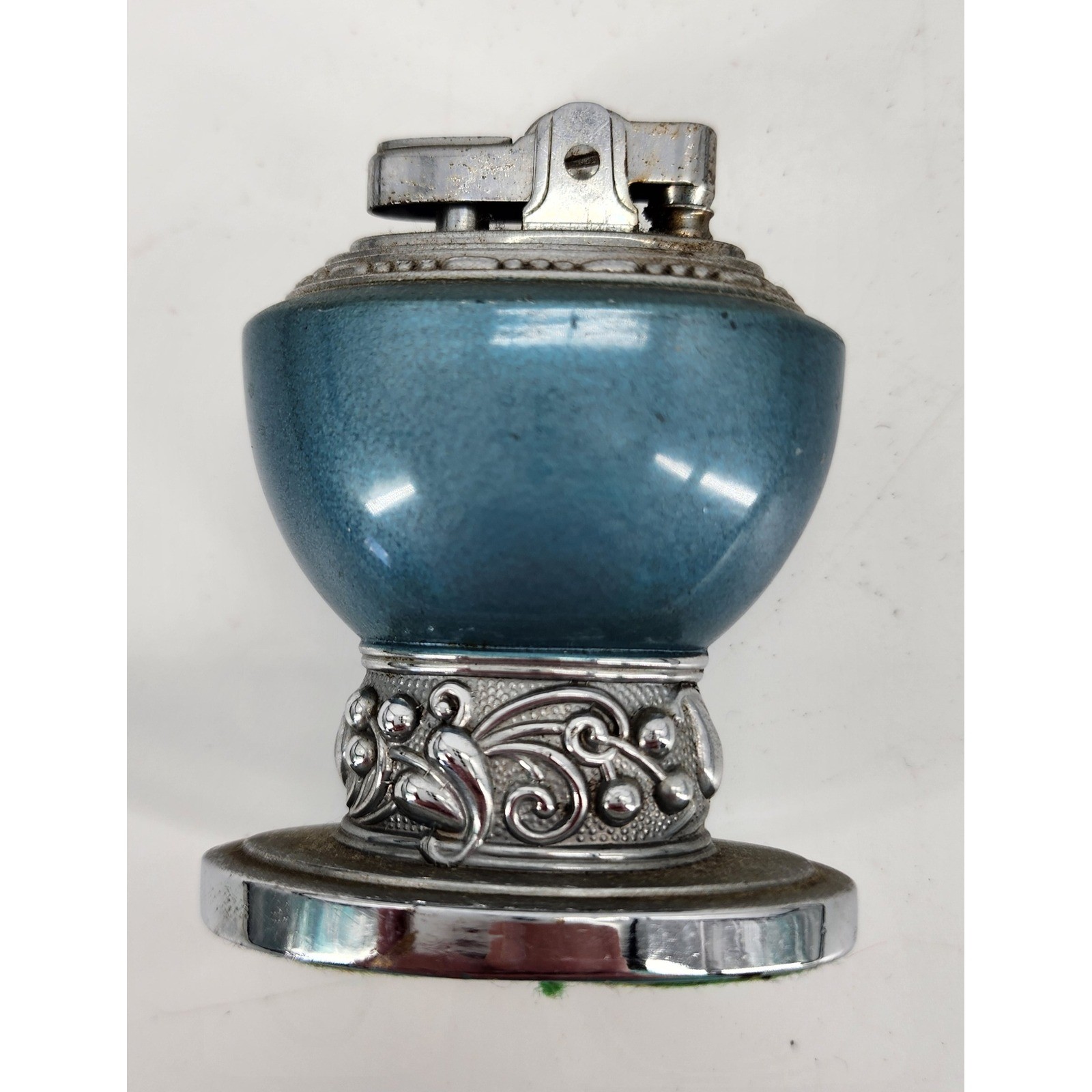 Blue Metallic Art Deco Base