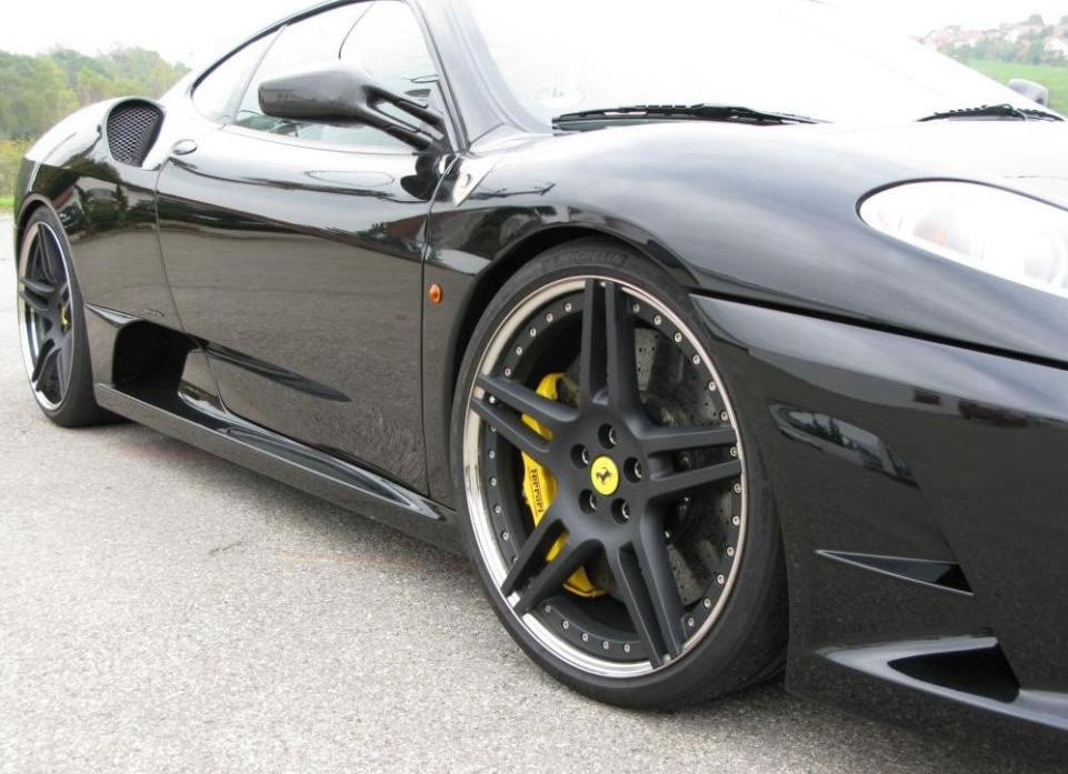 20" NOVITEC NF3 FERRARI F430 WHEELS 360 MODENA MATTE BLACK SCUD 16M RIMS