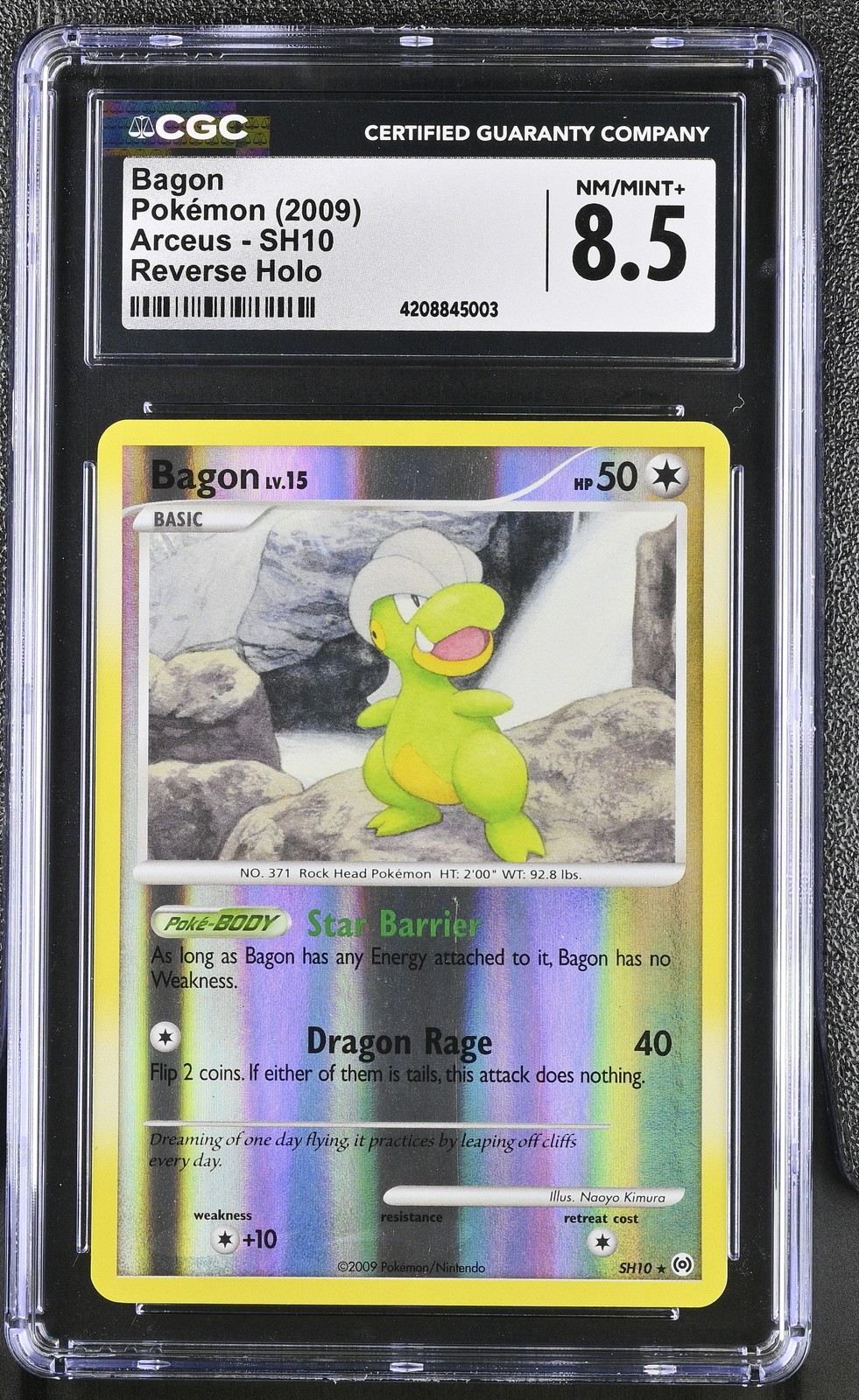 Pokemon Bagon Arceus SH10 Reverse Holo CGC 8.5 Nm/mint+