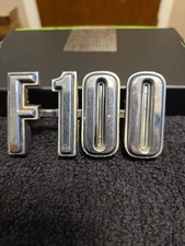 R Original F-100 Fender Emblem For 1973 - 1977 Ford 1-100 Pickup