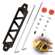 Battery Hold Down Bracket, Aluminum Alloy Battery Tie Down Bracket, Black