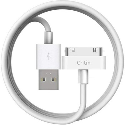 USB Ladekabel 30-Pin Weiß 1m Schnellladen Kompatibel iPhone iPad iPod