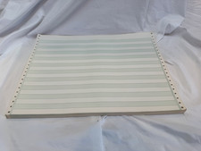 Green Bar Continuous Printer Paper 14-7/8" x 11"   60 / 80 Line 100 sheets