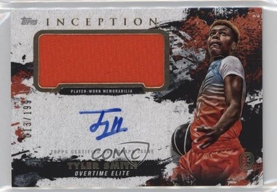 2021 Topps Inception OTE Overtime Elite Cards 13/199 Tyler Smith Patch Auto 15za