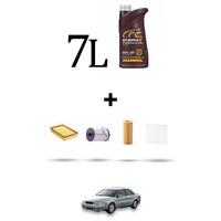 Hoffcar Servicekit 4 Filter Und 7L ÖL FüR Volvo S80 2.4 D 96Kw Von 2001 Bis 20
