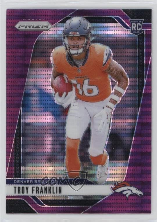 2024 Panini Prizm Rookies Purple Pulsar Prizm Troy Franklin #393 Rookie RC 1mt4