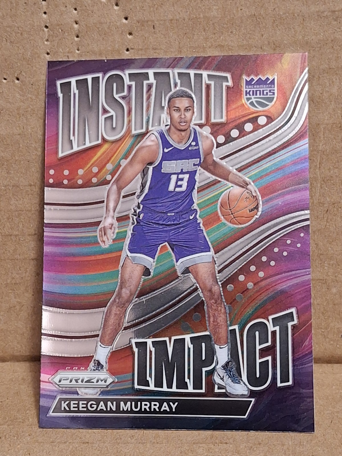 2022 KEEGAN MURRAY PANINI PRIZM INSTANT IMPACT NBA ROOKIE CARD RC #4 KINGS IOWA