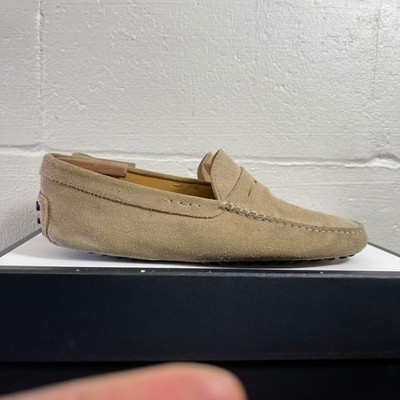 Tods Gommino Brown Suede Driving Penny Loafers Moccasins Slip On Men's 7.5-8 US