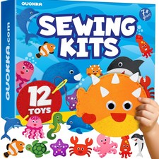 Kids Sewing Kits Age 5-8 - 12 DIY Beginner Sewing Kit for Kids Ages 8-12