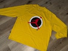 JORDAN Herren Langarm T-Shirt Pullover XXL 2XL Sweatshirt Gelb 10005-11