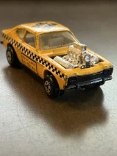 Vintage 1973 Matchbox Lesney MAXI TAXI Rare Original Old Car Black Base Macau