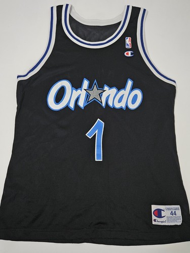Champion Penny Hardaway Jersey Orlando Magic NBA Size 44 Black VTG 90s