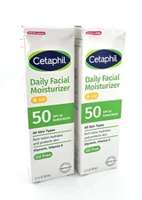 2 Pack Cetaphil Daily Facial Moisturizer with SPF 50+ – 1.7oz x2 – Exp 12/26