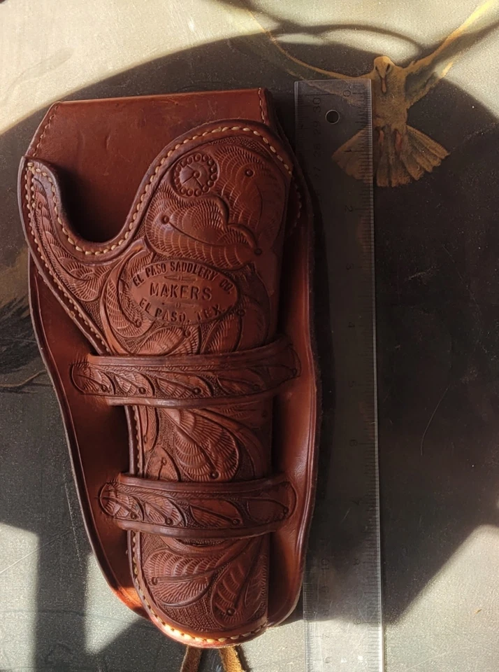 el paso saddlery Co. Funda de cuero marrón estampada Foto 3 de 4