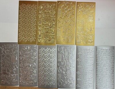 Peel Offs Paket - Geburtstage - 10 verschiedene Feier Peel Off's zum Basteln