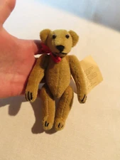 Bearly There miniature jointed Teddy Bear with tag