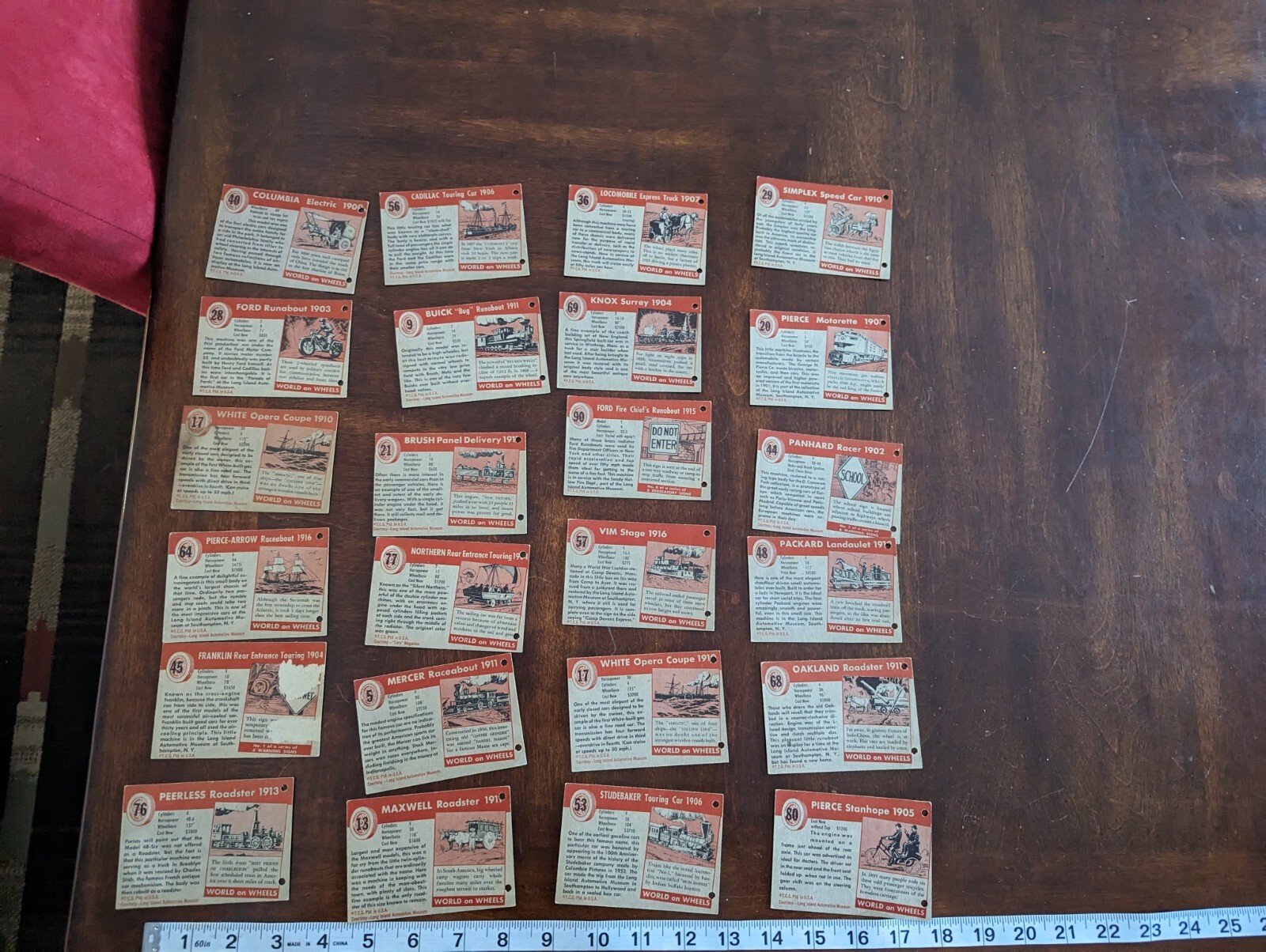 Lot Of (24) 1954Topps World On Wheels Trading Cards Nice Mix Of Cards