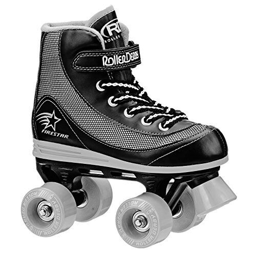 FireStar Youth Boy's Roller Skate Black/Gray Size 3 - Picture 1 of 5