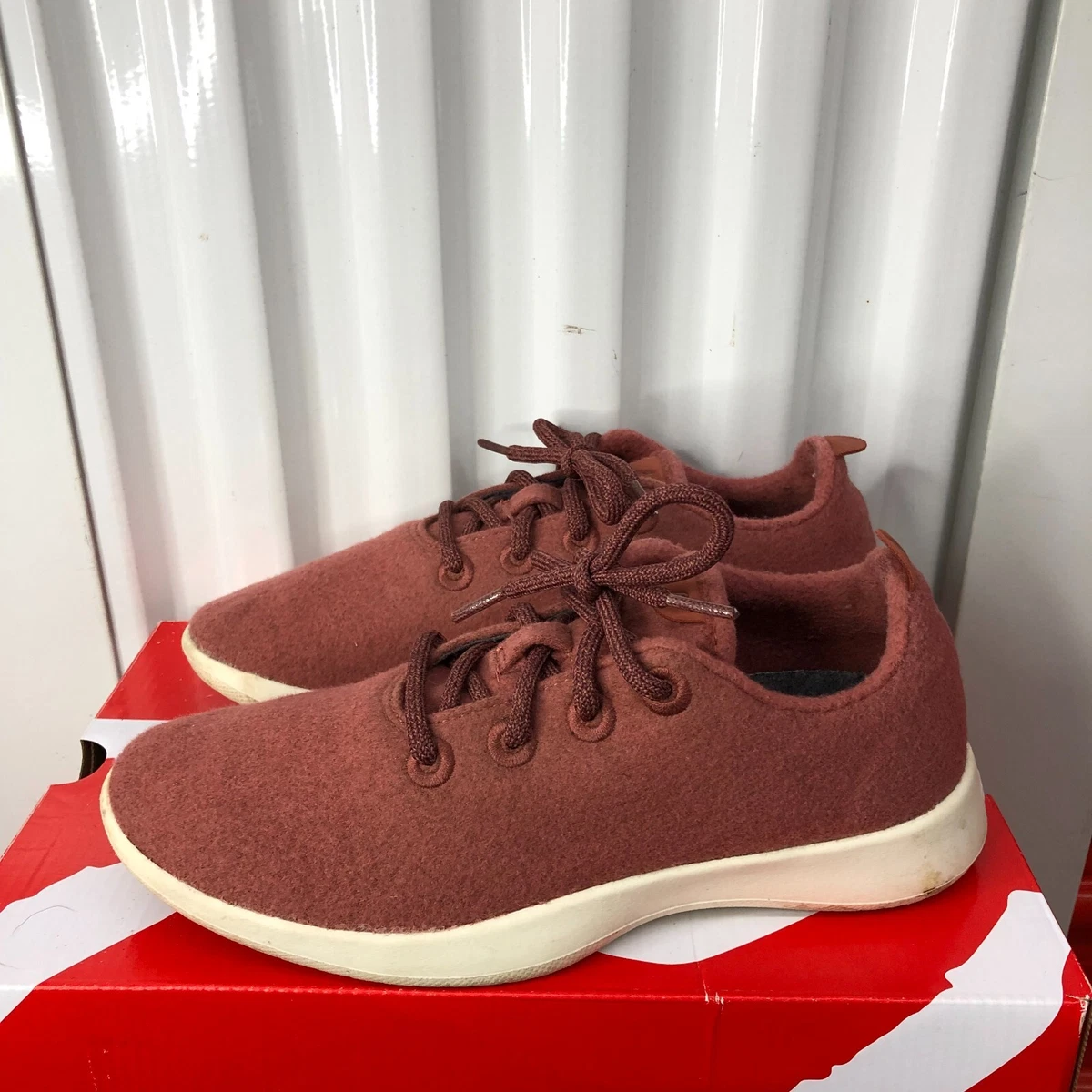 All Birds Womens Wool Runners Sneakers 8 US Red Shoes Low Top Lace