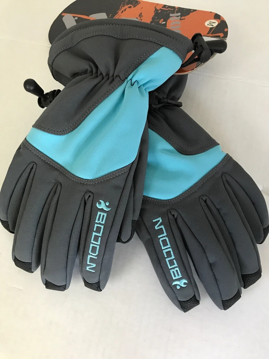 Boodun Ski Gloves Waterproof Snow Winter Blue gray Medium eBay