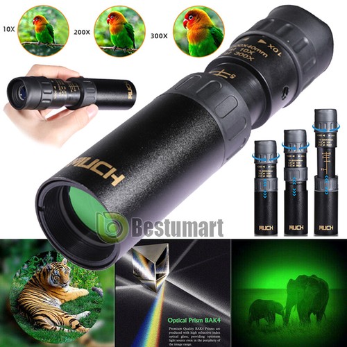 10-300X40mm Monocular Powerful Military Telephoto Waterproof Day/Night Telescope - Picture 3 of 18