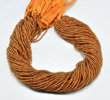 2MM Natural Hessonite Rondelle Faceted Loose Gemstone Beads 13 Inch 1 Strand