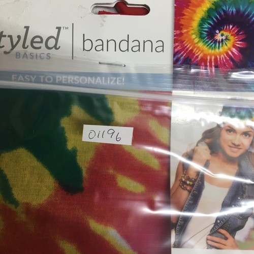 Styled Basics Multicolored Bandana NEW Tie Dye Style - 第 9/9 張圖片