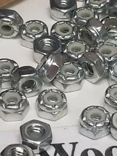 6-40 Nylon Insert Hex Locknuts, Zinc Plated, (30 Pcs), QUALITY Hardware. 