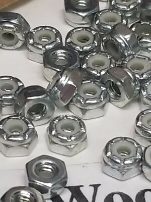 5-40 Nylon Insert Hex Locknuts, Zinc Plated, (30 Pcs), QUALITY Hardware. 
