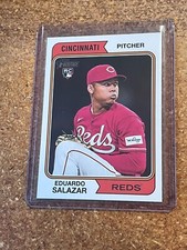 2023 Topps Heritage Baseball # 707 Eduardo Salazar RC SP