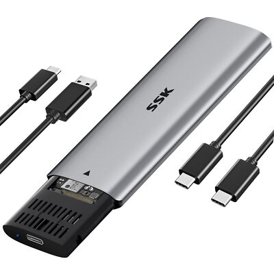 SSK NVMe Enclosure Tool-Free SSD Enclosure Adapter USB C