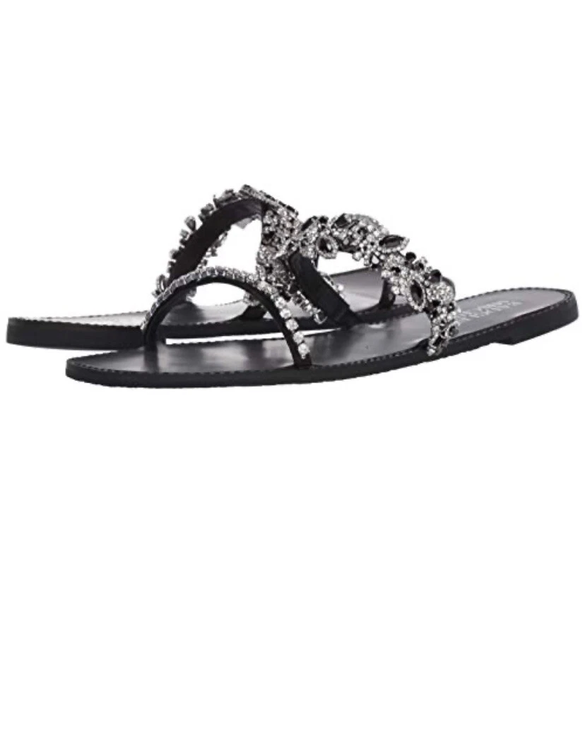 Badgley mischka jenelle embellished slide sandal sale