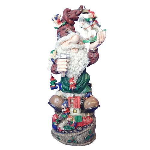 1990s Santa Claus Figurine Funny Big Nose Elf Building Presents Gift Workshop - Picture 4 of 20