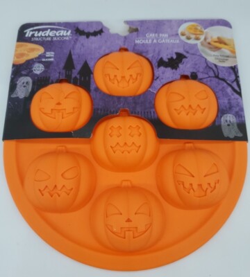 Halloween Pumpkin Jack O' Lantern Cake Pan Trudeau Structure Silicone Cake Molds
