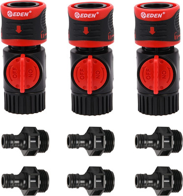93218 Premium Garden Connect with Shutoff Valve and Water Stop & Lock Feature Qu
