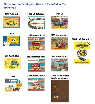 Download Cataloghi Matchbox Storici 1957-1966, Collezione Anni '60, Materiale Pubblicitario, Nuovo