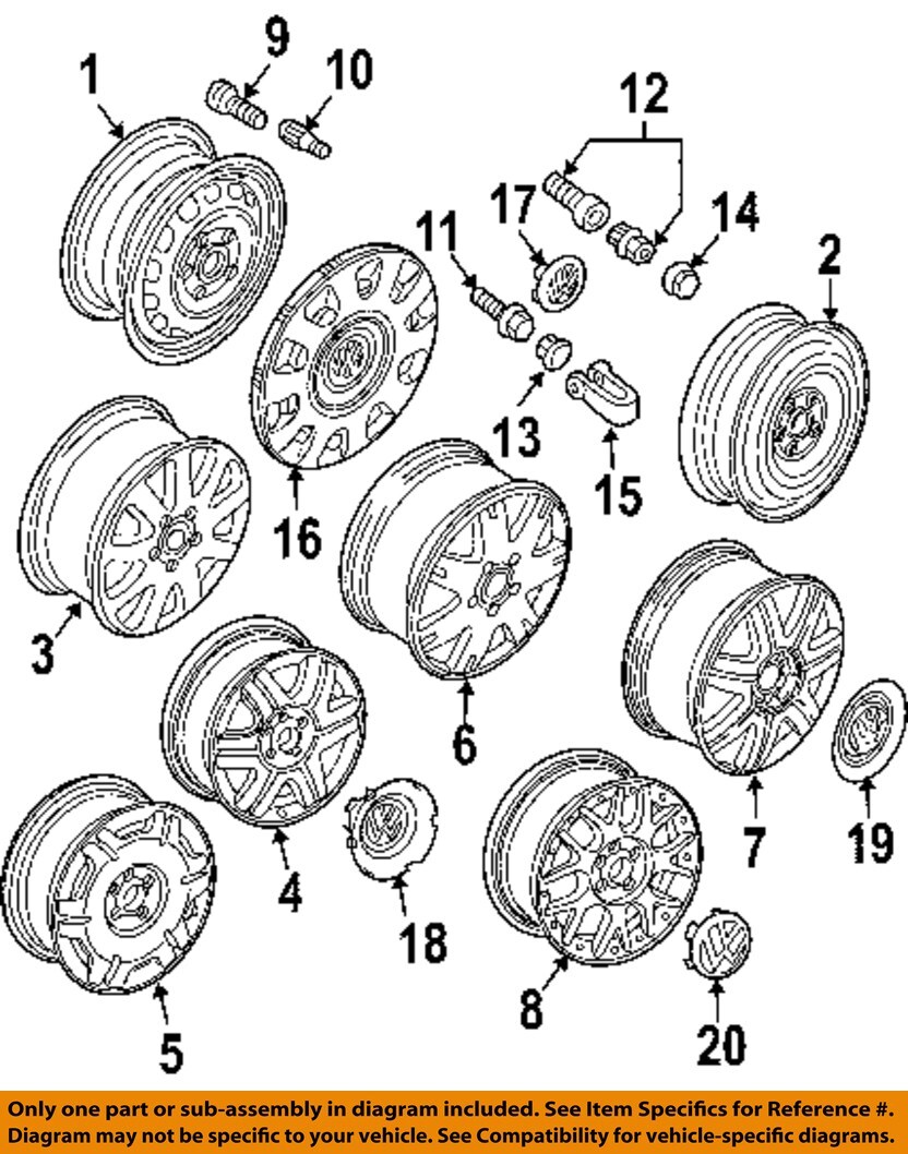 VW VOLKSWAGEN OEM 0516 Jetta WheelCenter Cap Hub Cover 3B7601171XRW