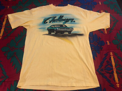 Vintage 80s Dodge Challenger Muscle Car Airbrush Art T-Shirt Vintage 80s Dodge Challenger Muscle Car Airbrush Art T-Shirt