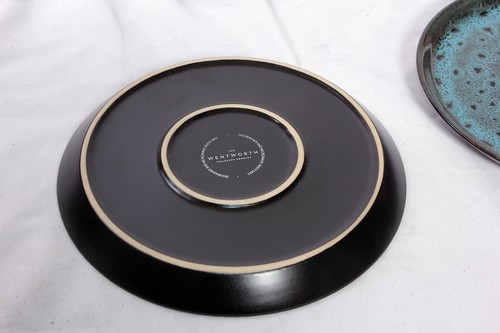 The Wentworth Tableware Company Glaze Stoneware Side Plate Blue Black 20cm NEW! - Picture 4 of 5