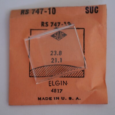 Uhrenglas SUC RS 747-10 - ELGIN 4817 - 23,8x21,1 [NOS] (Watch crystal)