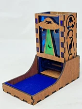 ALIEN COW Dice Tower Tray wood & acrylic nesting portable tabletop games DND