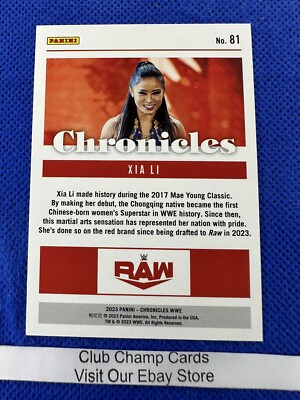 2023 #81 Xia Li Panini Chronicles WWE Chronicles Pink 282/349 | eBay