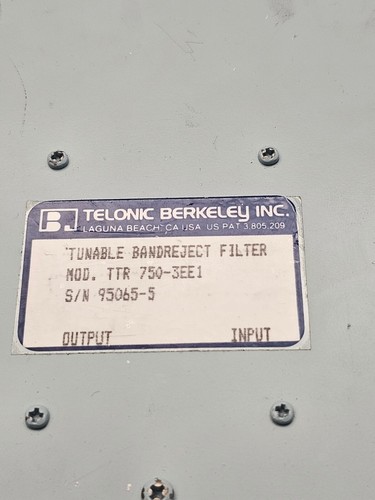 Telonic TTR 750-3EE1 FILTRO SCARTO BANDA SINTONIZZABILE - Foto 8 di 10